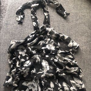 White House Black Market black/white halter